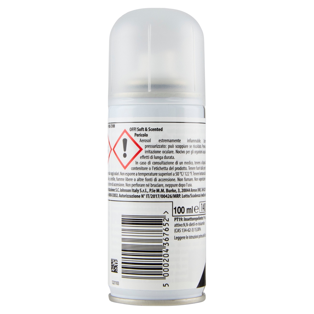 OFF! Soft&Scented spray secco, insetto repellente, contro le zanzare, 100ml